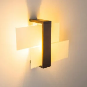 hofstein Applique murale Lovikka Bois foncé, 1 lumière* Lampes Modernes