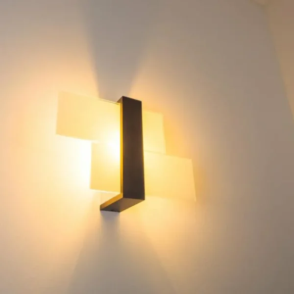 hofstein Applique murale Lovikka Bois foncé, 1 lumière* Lampes Modernes