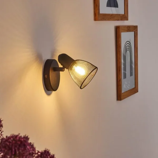 hofstein Applique murale Malawi Noir, 1 lumière* Lampes Modernes