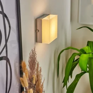 hofstein Applique murale Metaghan LED Chrome, 1 lumière* Lampes En Verre