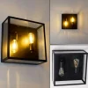 hofstein Applique murale Moatize Noir, 2 lumières* Lampes En Verre
