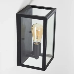 hofstein Applique murale Moatize Noir, 1 lumière* Lampes En Verre