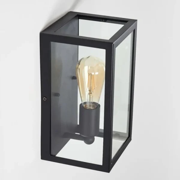 hofstein Applique murale Moatize Noir, 1 lumière* Lampes En Verre