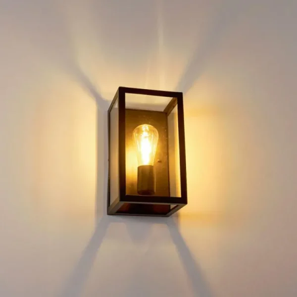 hofstein Applique murale Moatize Noir, 1 lumière* Lampes En Verre