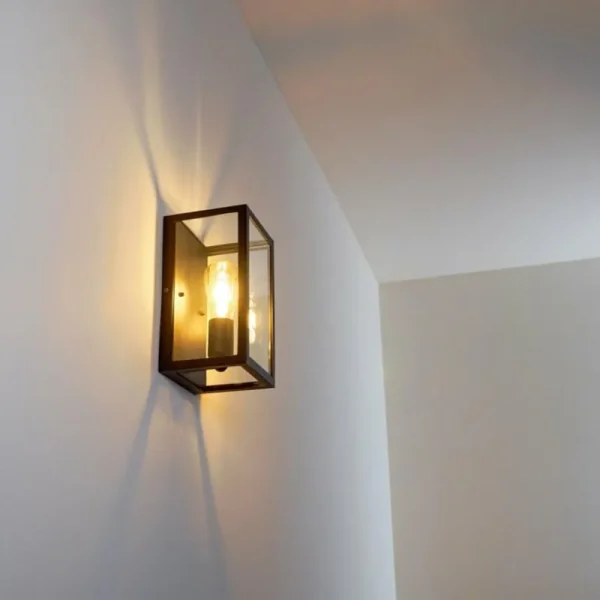 hofstein Applique murale Moatize Noir, 1 lumière* Lampes En Verre