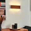 hofstein Applique murale Mosambik LED Brun, Bois foncé, Nickel mat, 1 lumière* Lampes Modernes