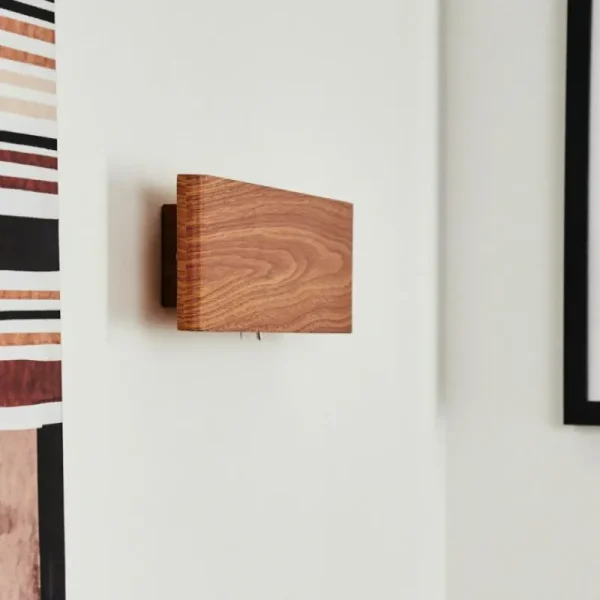 hofstein Applique murale Mosambik LED Brun, Bois foncé, Nickel mat, 1 lumière* Lampes Modernes