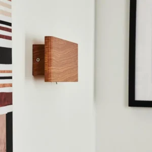 hofstein Applique murale Mosambik LED Brun, Bois foncé, Nickel mat, 1 lumière* Lampes Modernes
