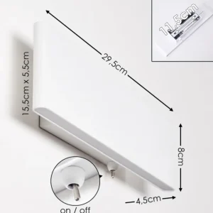 hofstein Applique murale Mosambik LED Blanc, 1 lumière* Lampes Modernes