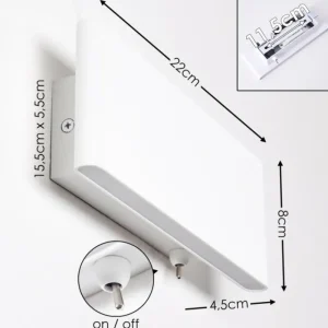 hofstein Applique murale Mosambik LED Blanc, 1 lumière* Lampes Modernes