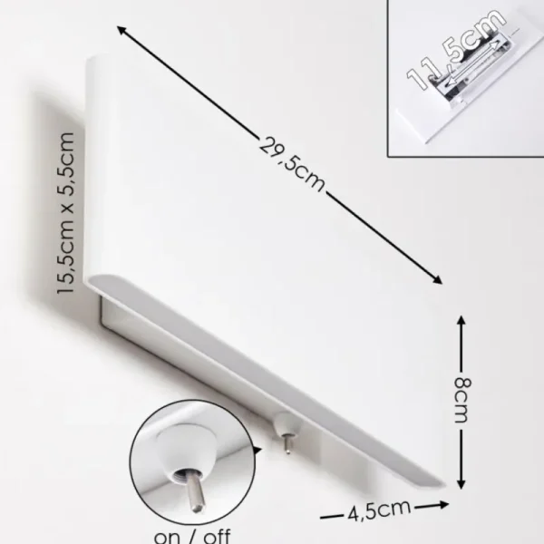 hofstein Applique murale Mosambik LED Blanc, 1 lumière* Lampes Modernes