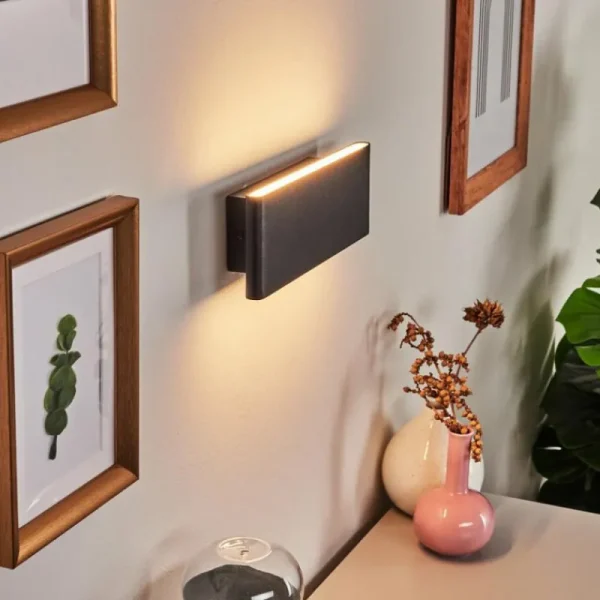 hofstein Applique murale Mosambik LED Noir, Blanc, 1 lumière* Lampes Modernes