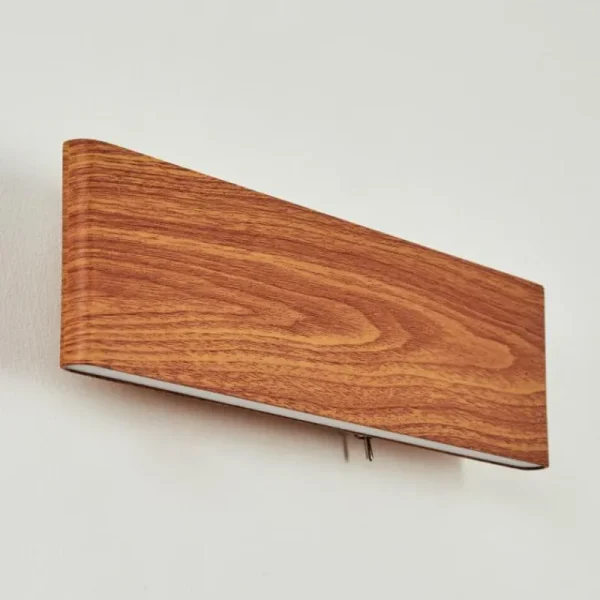 hofstein Applique murale Mosambik LED Brun, Bois foncé, Nickel mat, 1 lumière* Lampes Modernes