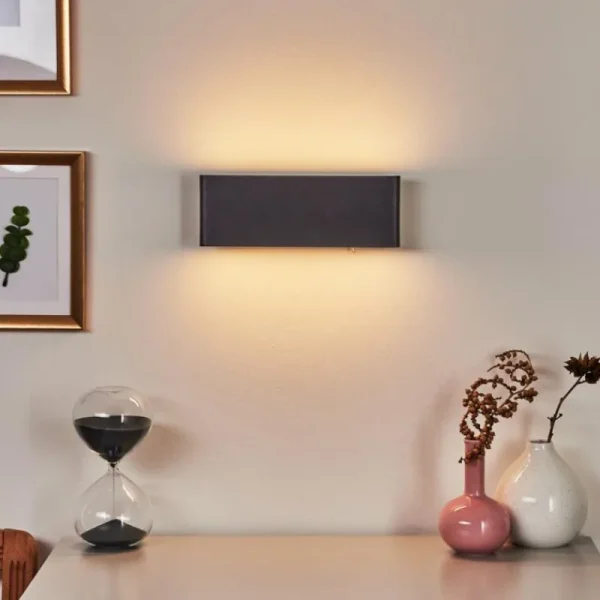 hofstein Applique murale Mosambik LED Noir, Blanc, 1 lumière* Lampes Modernes