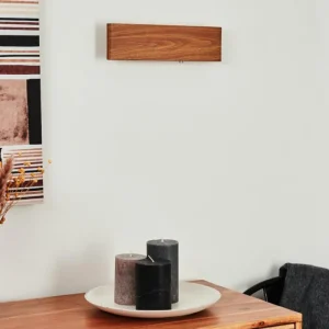 hofstein Applique murale Mosambik LED Brun, Bois foncé, Nickel mat, 1 lumière* Lampes Modernes