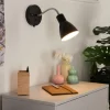 hofstein Applique murale Naouli Chrome, Noir, 1 lumière* Lampes Modernes