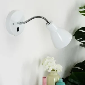 hofstein Applique murale Naouli Chrome, Noir, Blanc, 1 lumière* Lampes Modernes