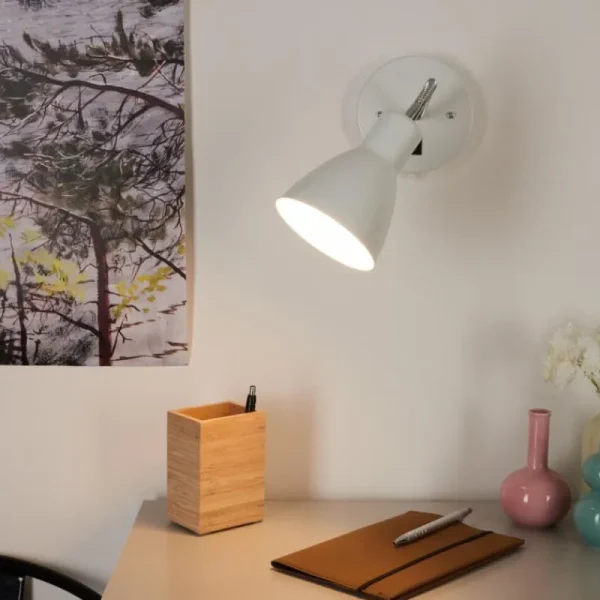 hofstein Applique murale Naouli Chrome, Noir, Blanc, 1 lumière* Lampes Modernes