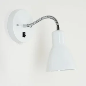 hofstein Applique murale Naouli Chrome, Noir, Blanc, 1 lumière* Lampes Modernes