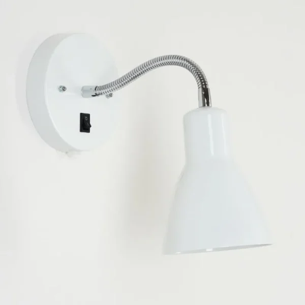 hofstein Applique murale Naouli Chrome, Noir, Blanc, 1 lumière* Lampes Modernes