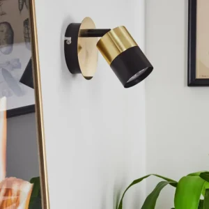 hofstein Applique murale Neftenbach Laiton, Noir, 1 lumière* Lampes Modernes