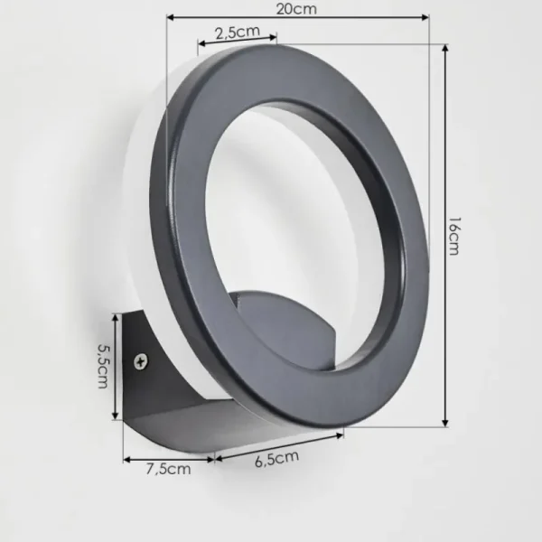 hofstein Applique murale Nevis LED Anthracite, 1 lumière* Lampes Modernes
