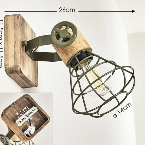 hofstein Applique murale Nifun Vert, 1 lumière* Lampes Modernes