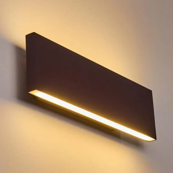 hofstein Applique murale Obion LED Rouille, 2 lumières* Lampes Modernes