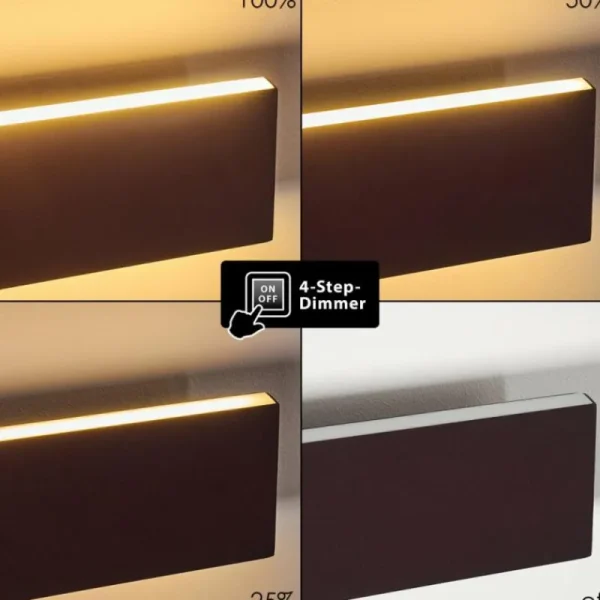 hofstein Applique murale Obion LED Rouille, 2 lumières* Lampes Modernes