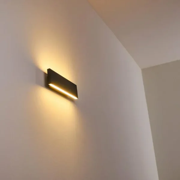 hofstein Applique murale Obion LED Anthracite, 2 lumières* Lampes Modernes