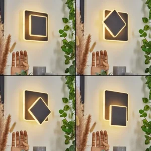hofstein Applique murale Orchaise LED Noir, Blanc, 1 lumière* Lampes Modernes