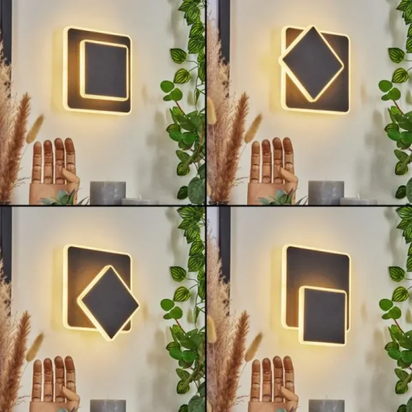 hofstein Applique murale Orchaise LED Noir, Blanc, 1 lumière* Lampes Modernes