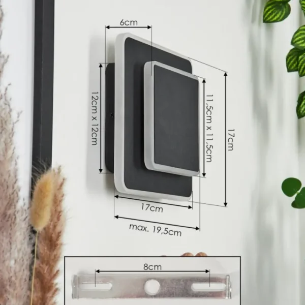 hofstein Applique murale Orchaise LED Noir, Blanc, 1 lumière* Lampes Modernes