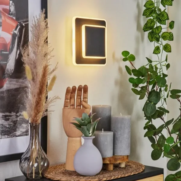 hofstein Applique murale Orchaise LED Noir, Blanc, 1 lumière* Lampes Modernes
