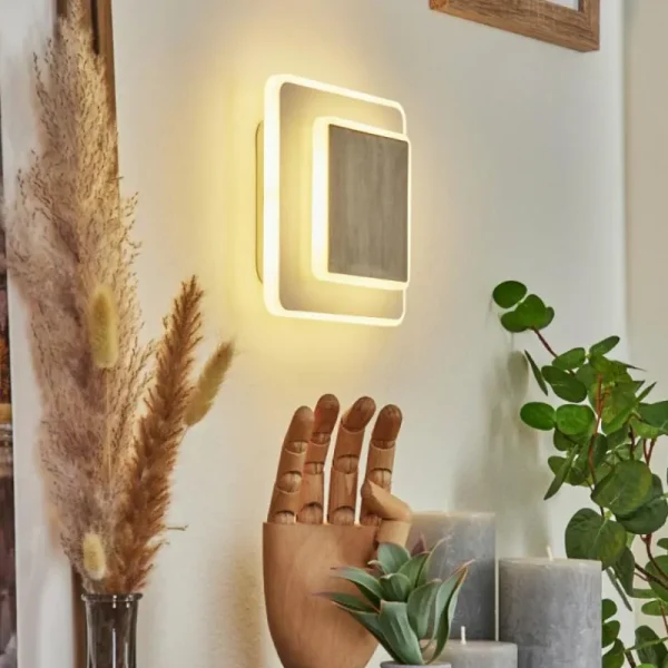 hofstein Applique murale Orchaise LED Nickel mat, Blanc, 1 lumière* Lampes Modernes