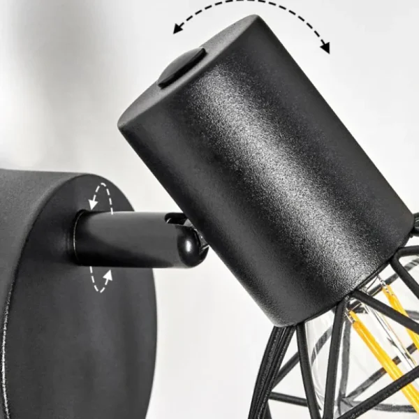 hofstein Applique murale Palmira Noir, 1 lumière* Lampes Modernes