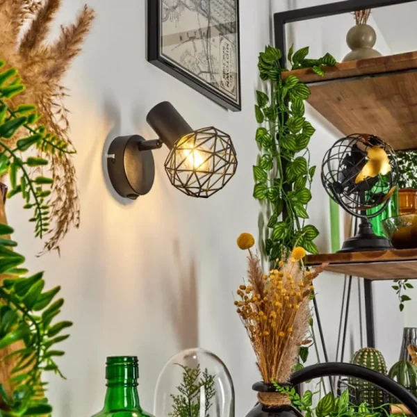 hofstein Applique murale Palmira Noir, 1 lumière* Lampes Modernes