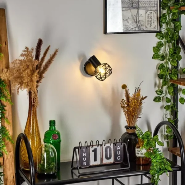 hofstein Applique murale Palmira Noir, 1 lumière* Lampes Modernes