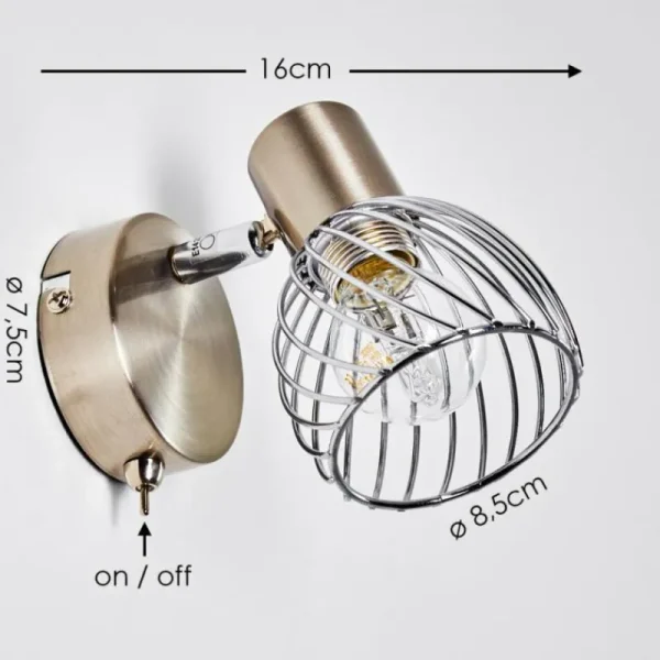 hofstein Applique murale Parado Nickel mat, 1 lumière* Lampes Modernes