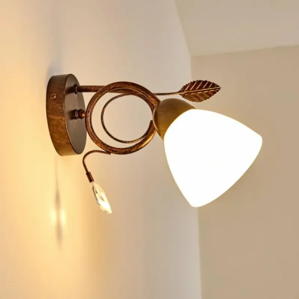 hofstein Applique murale Peccia Rouille, 1 lumière* Lampes En Verre