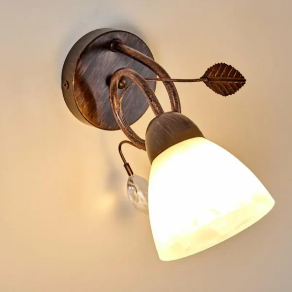 hofstein Applique murale Peccia Rouille, 1 lumière* Lampes En Verre