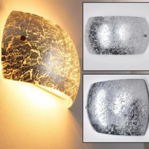hofstein Applique murale Pilar Argenté, 2 lumières* Lampes En Verre