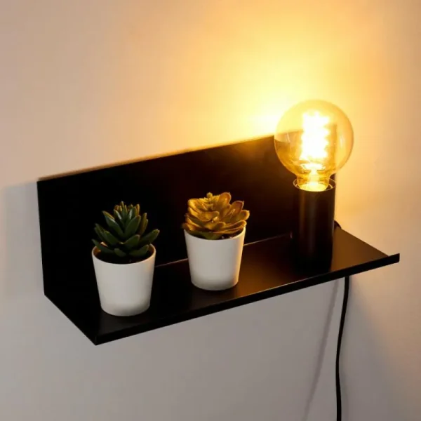 hofstein Applique murale Reftele Noir, 1 lumière* Lampes Modernes