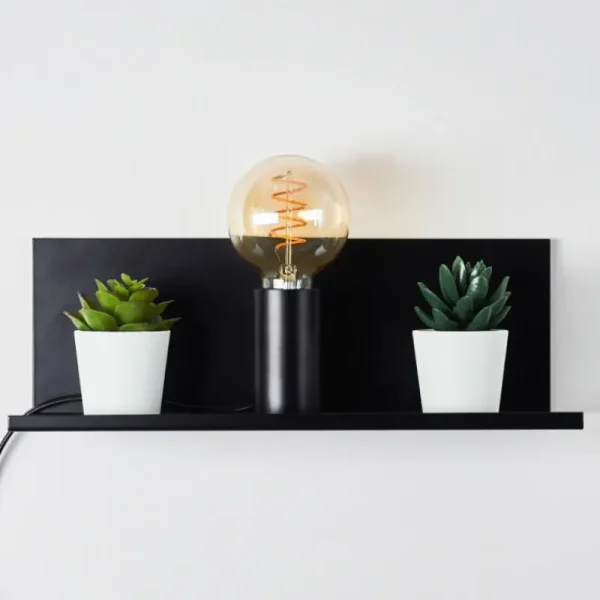 hofstein Applique murale Reftele Noir, 1 lumière* Lampes Modernes