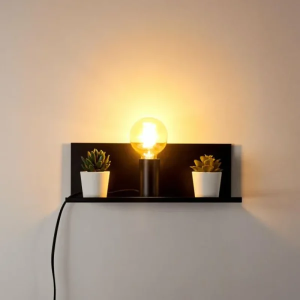 hofstein Applique murale Reftele Noir, 1 lumière* Lampes Modernes