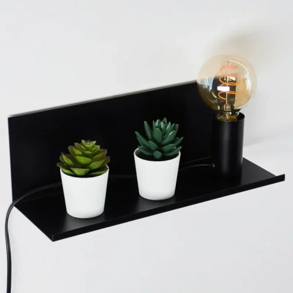 hofstein Applique murale Reftele Noir, 1 lumière* Lampes Modernes