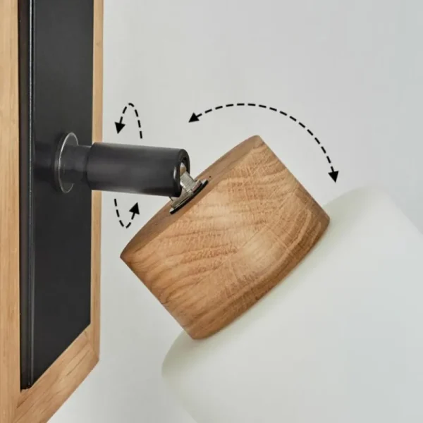 hofstein Applique murale Represita Chrome, Écru, Noir, 1 lumière* Lampes Modernes