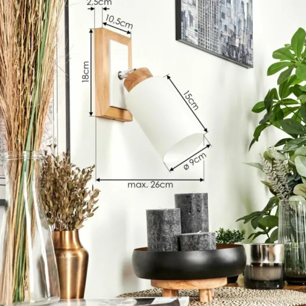 hofstein Applique murale Represita Chrome, Écru, Blanc, 1 lumière* Lampes Modernes
