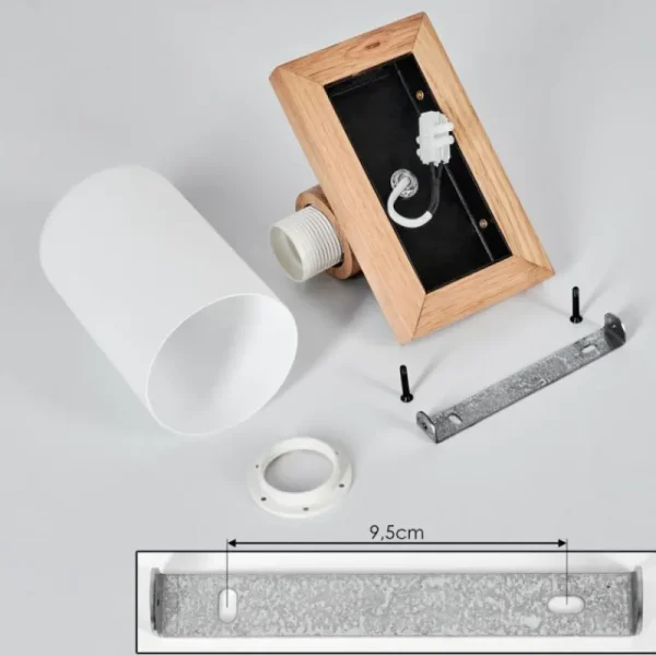 hofstein Applique murale Represita Chrome, Écru, Noir, 1 lumière* Lampes Modernes