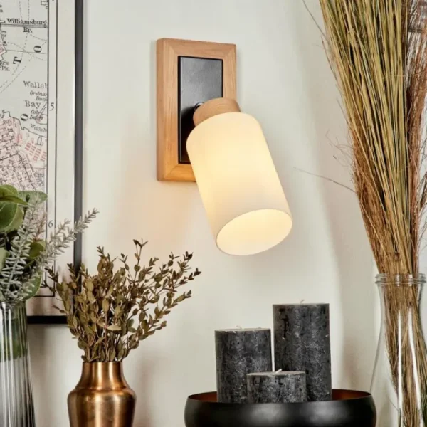 hofstein Applique murale Represita Chrome, Écru, Noir, 1 lumière* Lampes Modernes